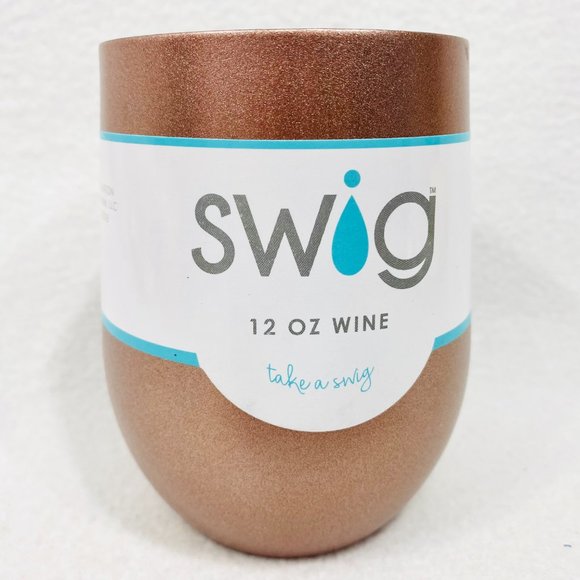 Swig Rose Gold/Copper 12 oz Stemless Wine Tumbler Insulated - NWT - Picture 2 of 7